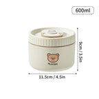Microwave Sealed 304 Stainless Steel Thermal Bento Lunch Box Large Capacity Cute Insulated Food Container for Students