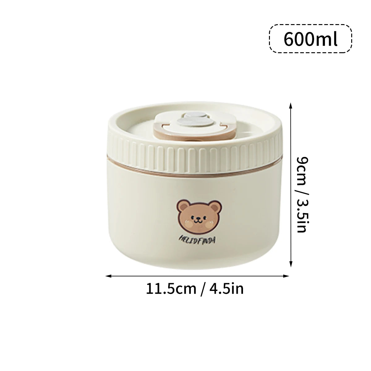 Microwave Sealed 304 Stainless Steel Thermal Bento Lunch Box Large Capacity Cute Insulated Food Container for Students