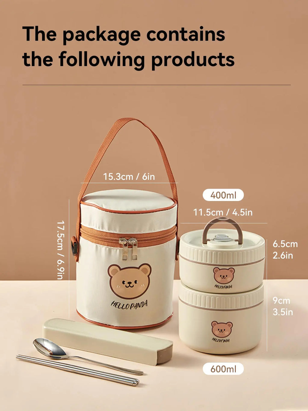 Microwave Sealed 304 Stainless Steel Thermal Bento Lunch Box Large Capacity Cute Insulated Food Container for Students