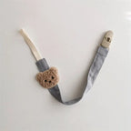 Cute Bear Baby Pacifier Chain Clips Holders Anti-Drop Chain Cartoon Teething Clips Teether Toy Soother Pacifier Strap