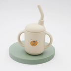 New Cartoon 120ML Baby Silicone Sippy Cup Bpa-Free Portable Storage Snack Container Feeding Cup Leakproof Trainer Cup