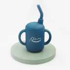 New Cartoon 120ML Baby Silicone Sippy Cup Bpa-Free Portable Storage Snack Container Feeding Cup Leakproof Trainer Cup