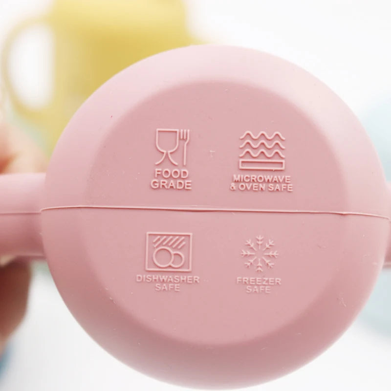 New Cartoon 120ML Baby Silicone Sippy Cup Bpa-Free Portable Storage Snack Container Feeding Cup Leakproof Trainer Cup