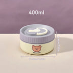 Microwave Sealed 304 Stainless Steel Thermal Bento Lunch Box Large Capacity Cute Insulated Food Container for Students