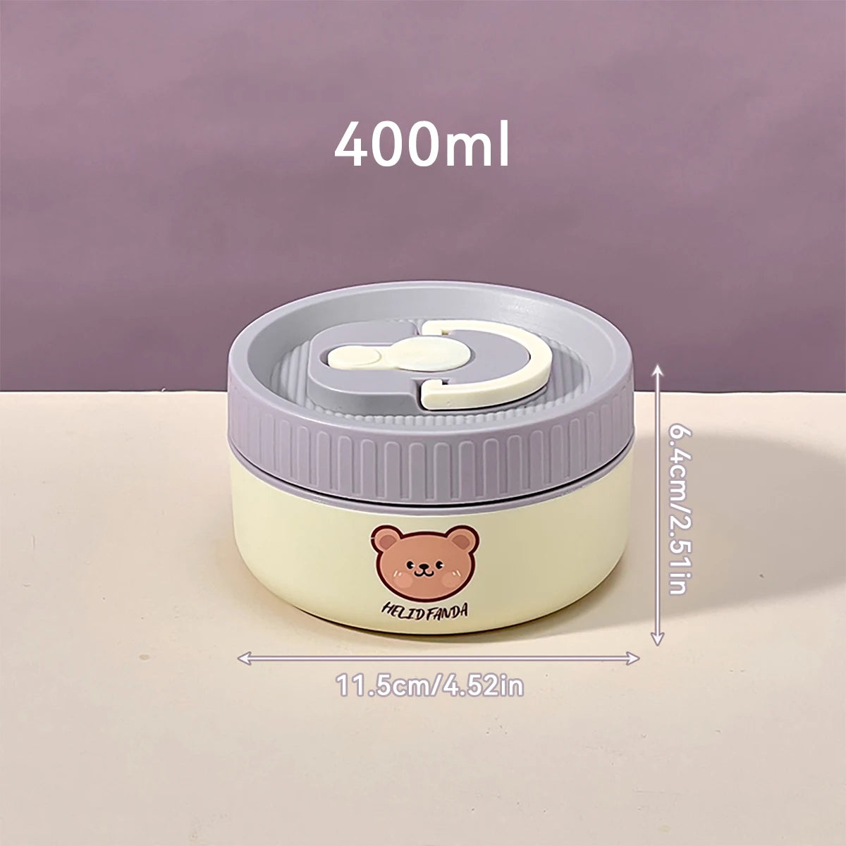 Microwave Sealed 304 Stainless Steel Thermal Bento Lunch Box Large Capacity Cute Insulated Food Container for Students