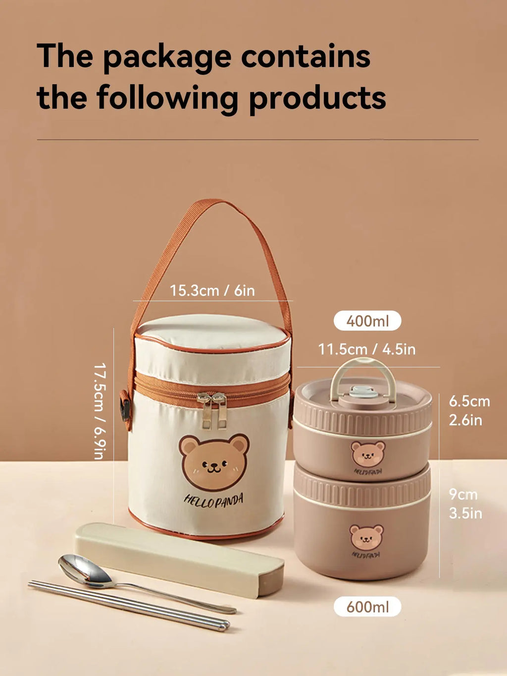 Microwave Sealed 304 Stainless Steel Thermal Bento Lunch Box Large Capacity Cute Insulated Food Container for Students