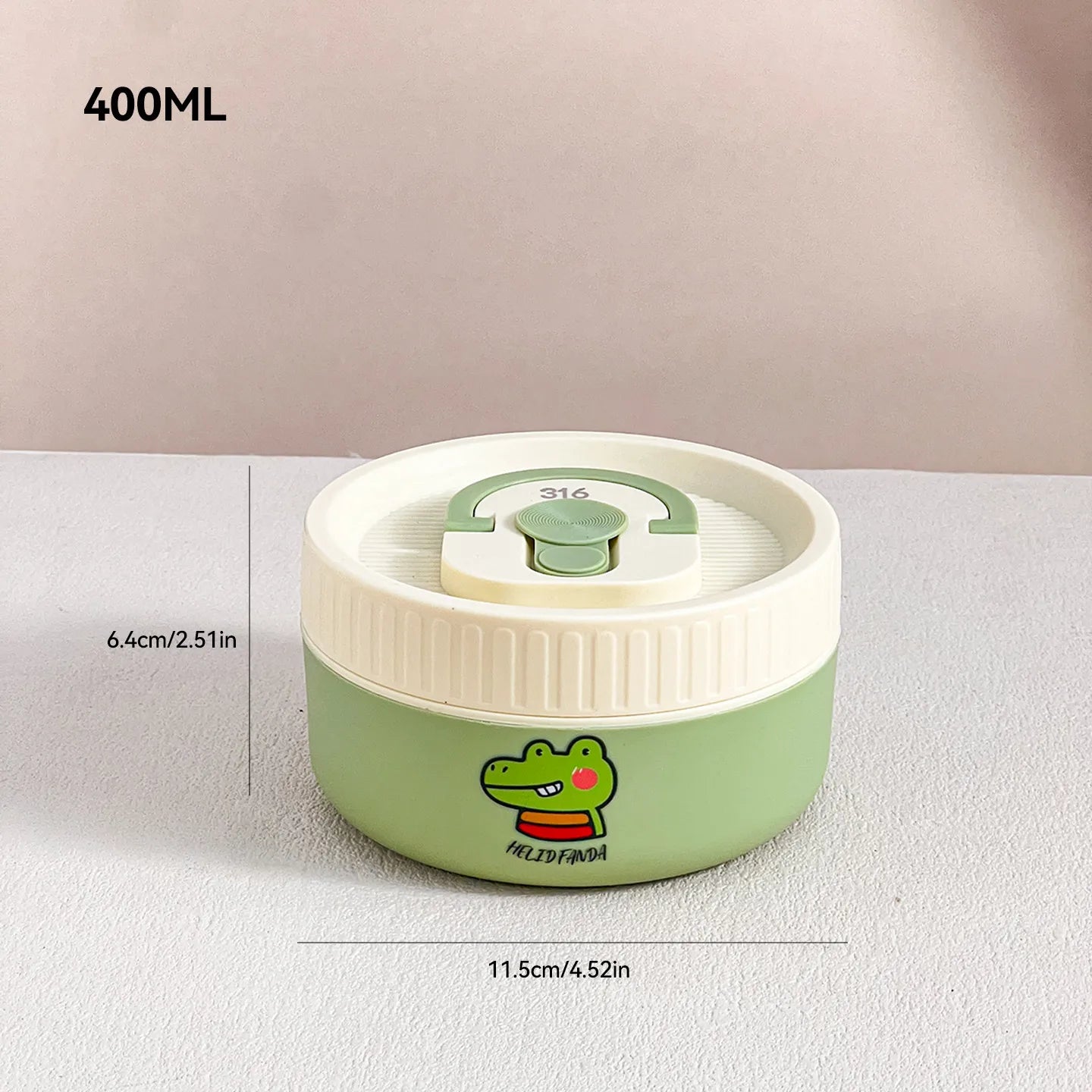 Microwave Sealed 304 Stainless Steel Thermal Bento Lunch Box Large Capacity Cute Insulated Food Container for Students