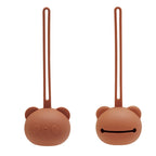 New Arrival Hot Sell Thick Panda Bear Shape Baby Pacifier Case Holder Silicone Nipple Cover for Infant
